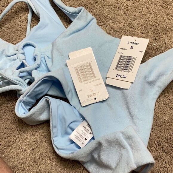 New. L*SPACE blue terry bikini set. M-top/S-bottom. Retails $209 - Picture 11 of 11